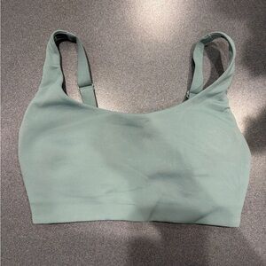 Lululemon in alignment straight strap sports bra size 4 tidewater teal